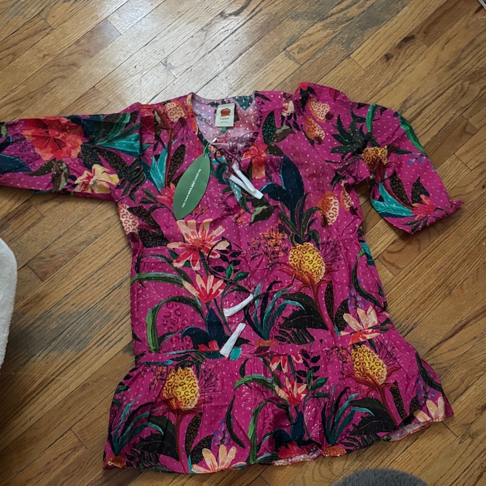 FARM Rio Pink Floral Mini Dress